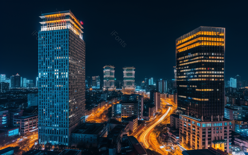 商务经济繁华开发区城市夜景照片素材,高清,摄影图,摄影图片,图片大全,摄影图免费下载